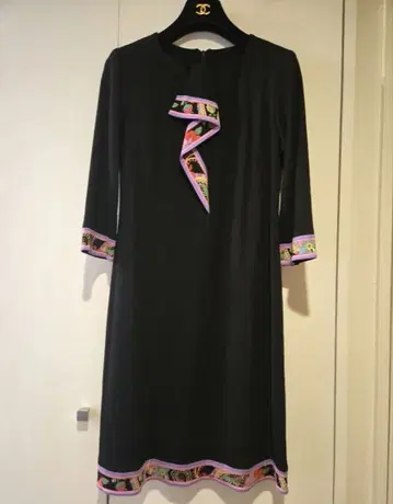 레오나르 LEONARD 무릎 기장 원피스 울