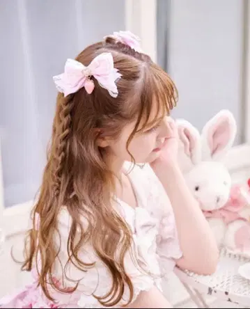 LIZLISA 스트로베리 검 4개 세트 클립 핑크