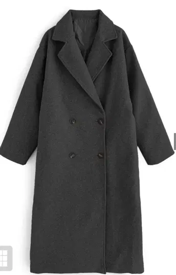 GRL 더블 버튼 체스터 코트 차콜 [ ze790 ]