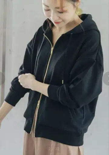 어반리서치 로쏘 UR TECH 오버 ZIP 후드티 블랙