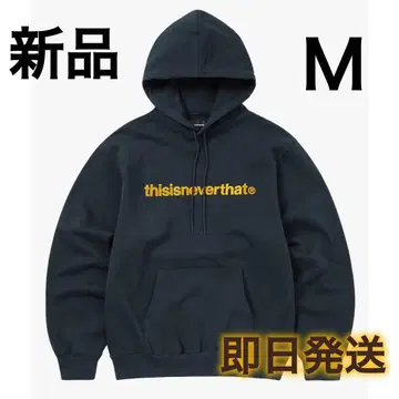 디스이즈네버댓 자수 로고 후드 맨투맨 네이비 M