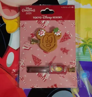 디즈니 크리스마스 2025 헤어 클립 2개 와플 츄러스