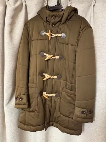 [ 새상품급 ] BEAMS LIGHTS 올리브 그린 더플 코트 후드 부착