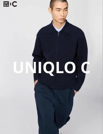 UNIQLO C 니트 풀집 자켓 M 사이즈 69NAVY