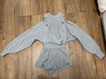 그레이 긴팔 니트 프리 사이즈