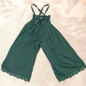 엑시즈팜 트럼프 자수 서스펜더 팬츠