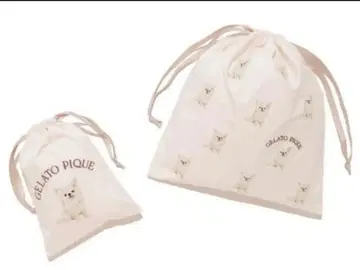 미사용 젤라또피케 DOG 패턴 복조리 2개 세트