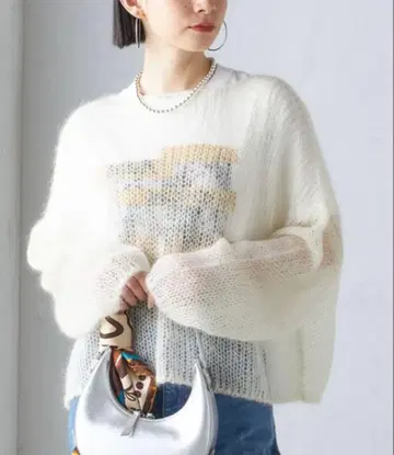 미사용 새상품 SHIPS 쉽스 모헤어 메쉬 풀오버 니트