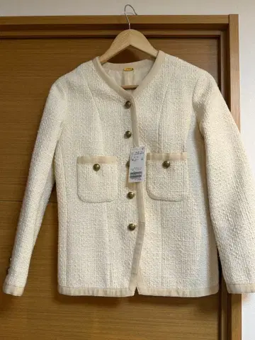 미사용 새상품 택 포함 Deuxieme Classe 트위드 V/N 자켓