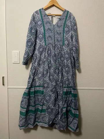 네키테 파 ne Quittez pas 보헤미안 패턴 롱 원피스