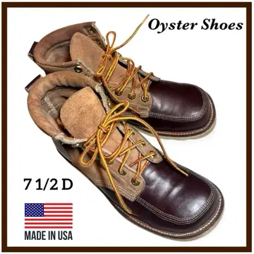 [ USA ] 90s Oyster Shoes 가죽 워크 부츠 바이컬러