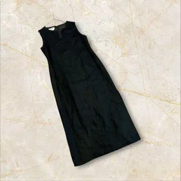 탈봇 슬리브리스 원피스 프리 사이즈 롱 기장 블랙