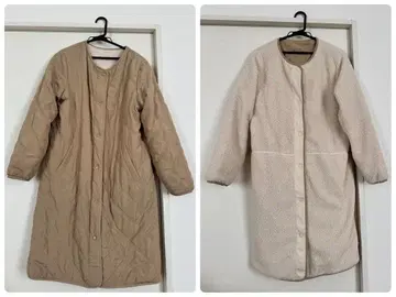 어반 리서치 리버서블 보아 퀼팅 코트