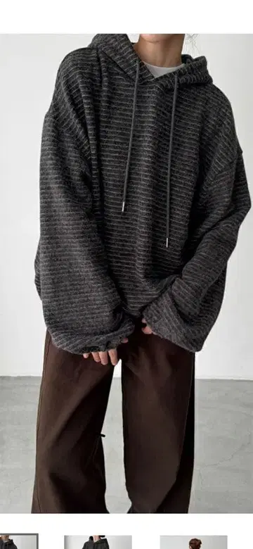 캐널진 플리스 보더 후드티