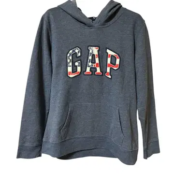 새상품급 GAP 로고 그레이 후드 부착 후드티