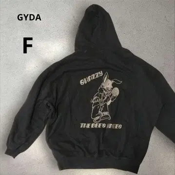 GYDA 제이 그래픽 프린트 블랙 후드티 F