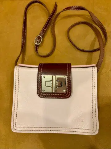 [ 미사용 ] 핑크 가죽 숄더백