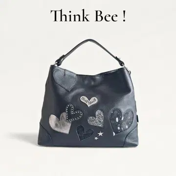 [컨디션 최상 레어 모델] 싱크비 하트 올 가죽 블랙 스터드 가죽