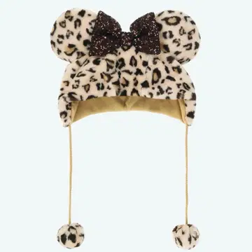 레오파드 무늬 미니 팬캡 (브라운)