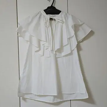 코코딜 COCODEAL 케이프 칼라 블라우스 화이트