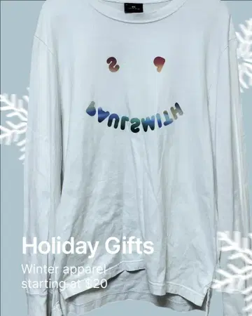 [폴 스미스] 해피 그라데이션 스마일 로고 롱T