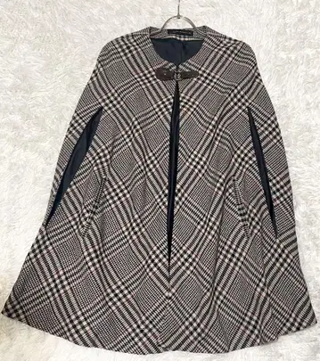ZARA 체크 케이프 판초 M 사이즈