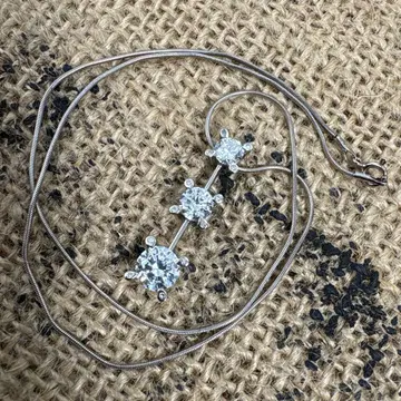 실버 목걸이 925 지르코니아