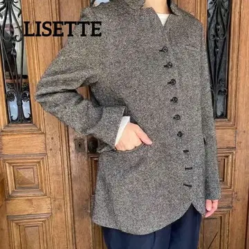 LISETTE 리제타 헤링본 트위드 자켓 36