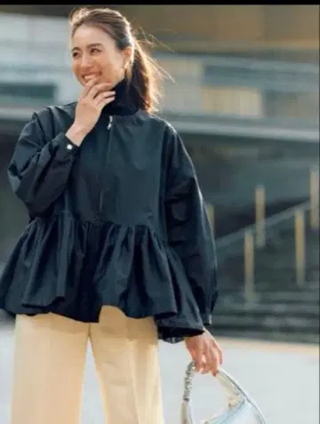 VERY 게재 THREE SQUARE 쓰리스퀘어 발수 페플럼 코트