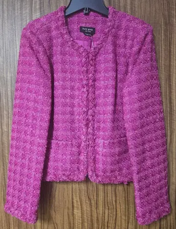 케이트 스페이드 캐딜락 트위드 자켓 핑크