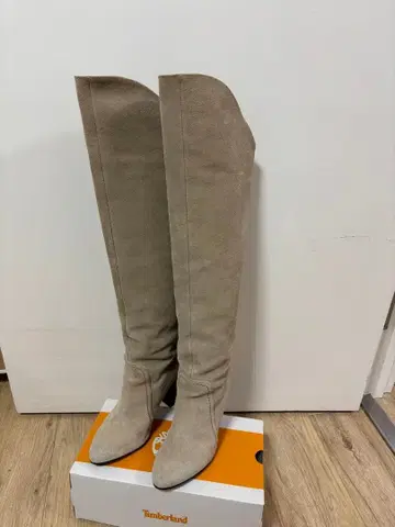 베이지 니하이 부츠 24cm