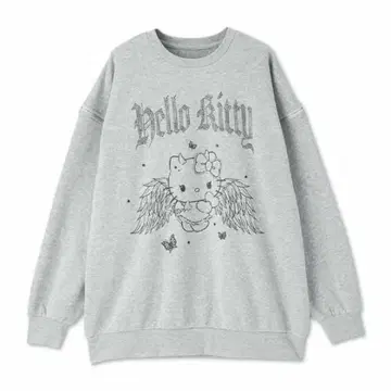 아베일 긴팔 풀오버 헬로키티 CHIP CLIP 그레이 L