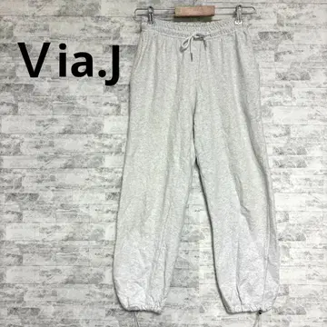 [Via.J 비아제이] 그레이 조거 팬츠 드로우 스트링 부착 F