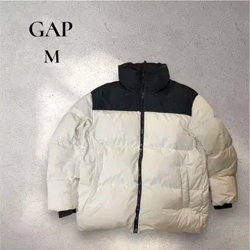[ GAP ] 다운 바이컬러 따뜻한 화이트 블랙 M
