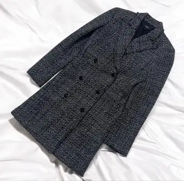 [ 컨디션 최상 ] 띠어리 트위드 더블 체스터 코트 0