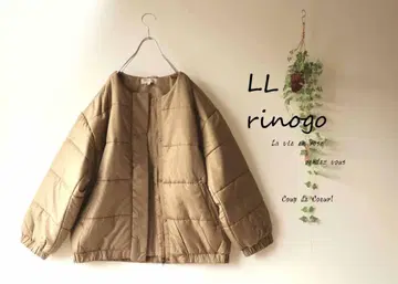 새상품 할인 LL 베이지 노카라 패딩 자켓 블루종 빅 사이즈