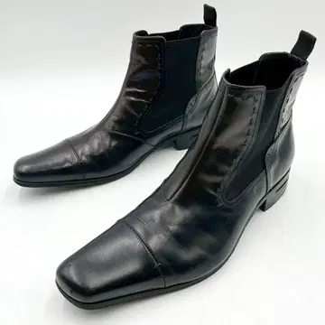 캐서린 햄넷 사이드 고어 부츠 스퀘어토 블랙 26.5 Y1365