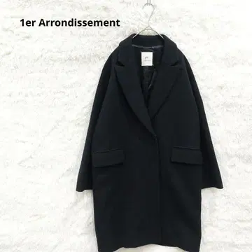 프리미어 아롱디스망 체스터 코트 울 미디 코트 네이비 M