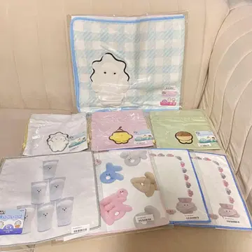 큐신 프렌즈 아플리케 타월 사가라 자수 복조리 핸드 타월