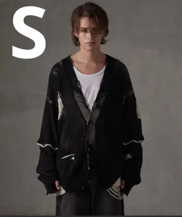 GRANCY 디스트랙션 디자인 빅 가디건 블랙