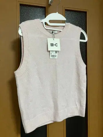 유니클로 UNIQLO 캐시미어 핑크 니트 슬리브리스 S