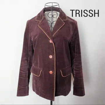 TRISSH 빈티지 코듀로이 파이핑 테일러드 자켓