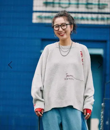 니코앤드 be with M 미사요 배색 돌 풀오버 니트