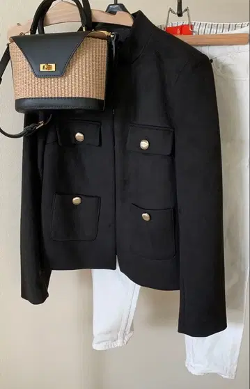 노카라 자켓 스웨이드풍 ZARA