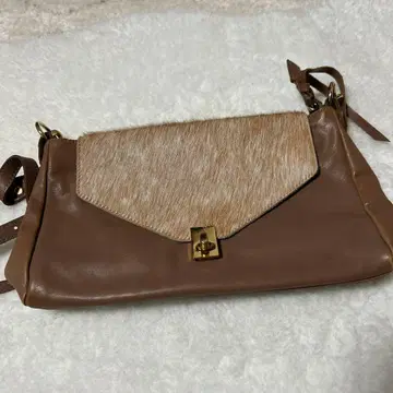 가죽 퍼 숄더백