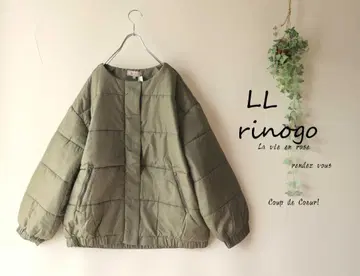 새상품 할인 LL 카키* 노카라 패딩 자켓 블루종 빅 사이즈