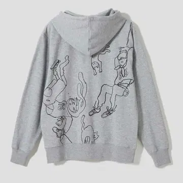 그라니프 마츠모토 타이요 쿠로토시로 토부 쭈리 지퍼 후드티 SS 사이즈