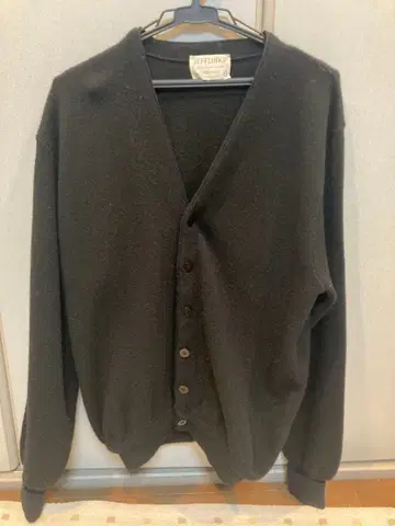 70s JEFFLINKS 아크릴 가디건 USA제 블랙 L