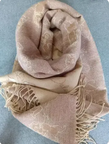 캐릭터 자수 스톨 베이지 계열