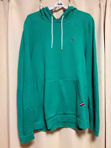 TOMMY HILFIGER 그린 후드티 M